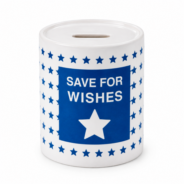 Κεραμικός Κουμπαράς “Save for Wishes”