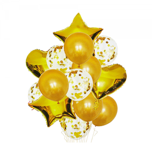 Μπαλόνια Χρυσά - σετ 14 τμχ