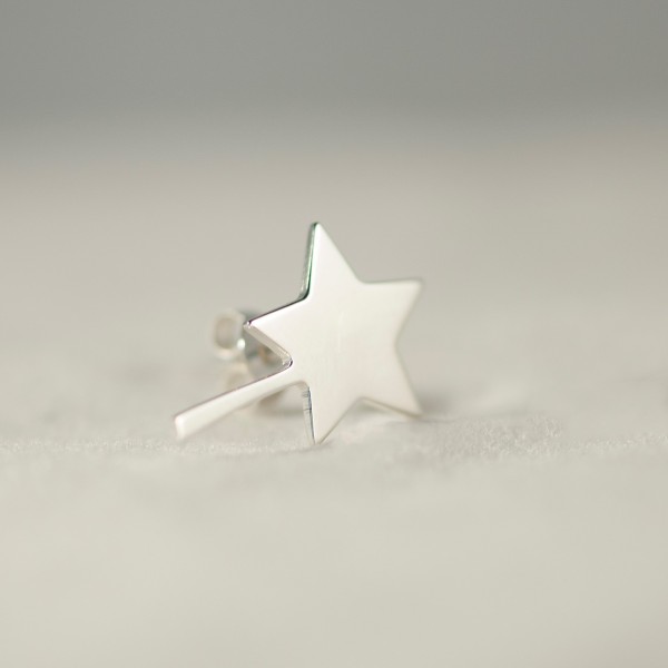 Σκουλαρίκια star ασημένιο